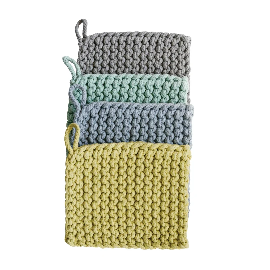 Certified Cotton Crocheted Pot Holder Refined