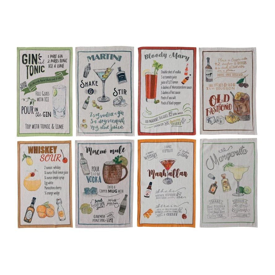 Advanced Cotton Chambray Printed Tea Towel Artisan