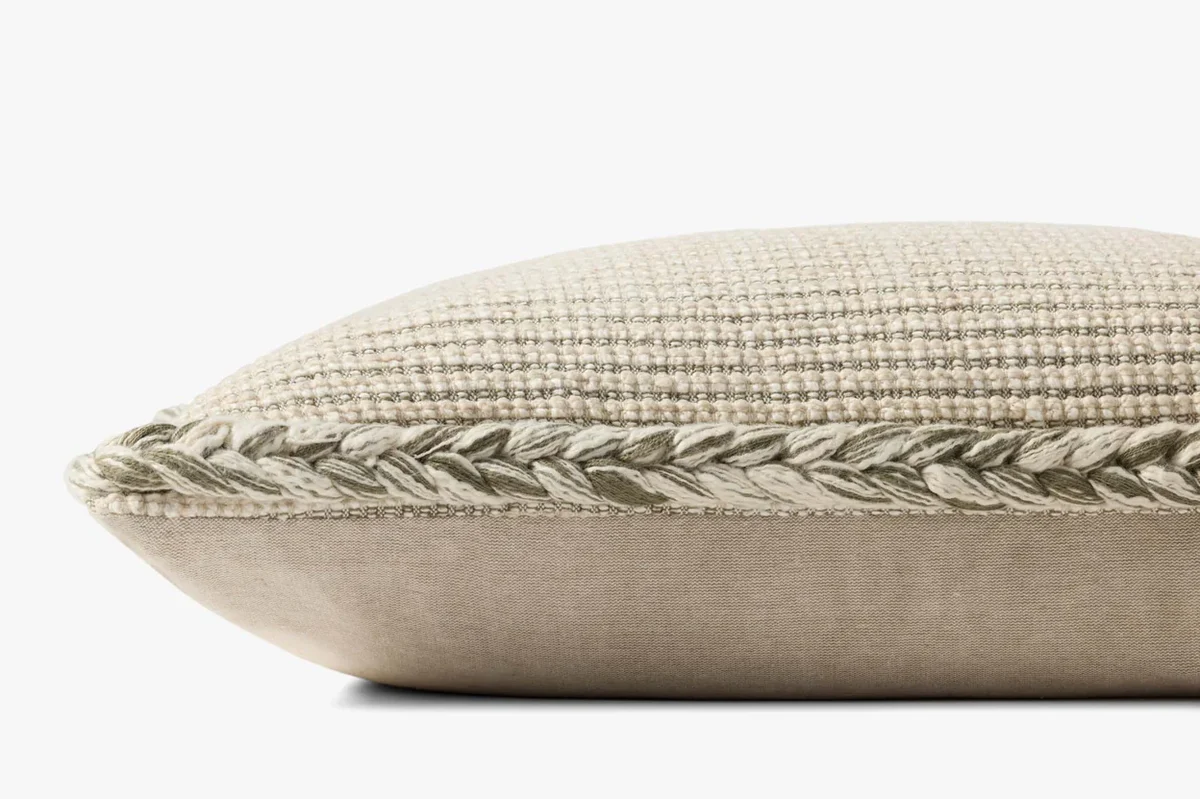 Safe Oroville Throw Pillow Natural Olive Certified