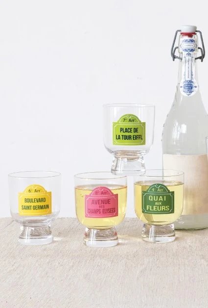 Versatile Drinking Glass w Paris Sign Modern
