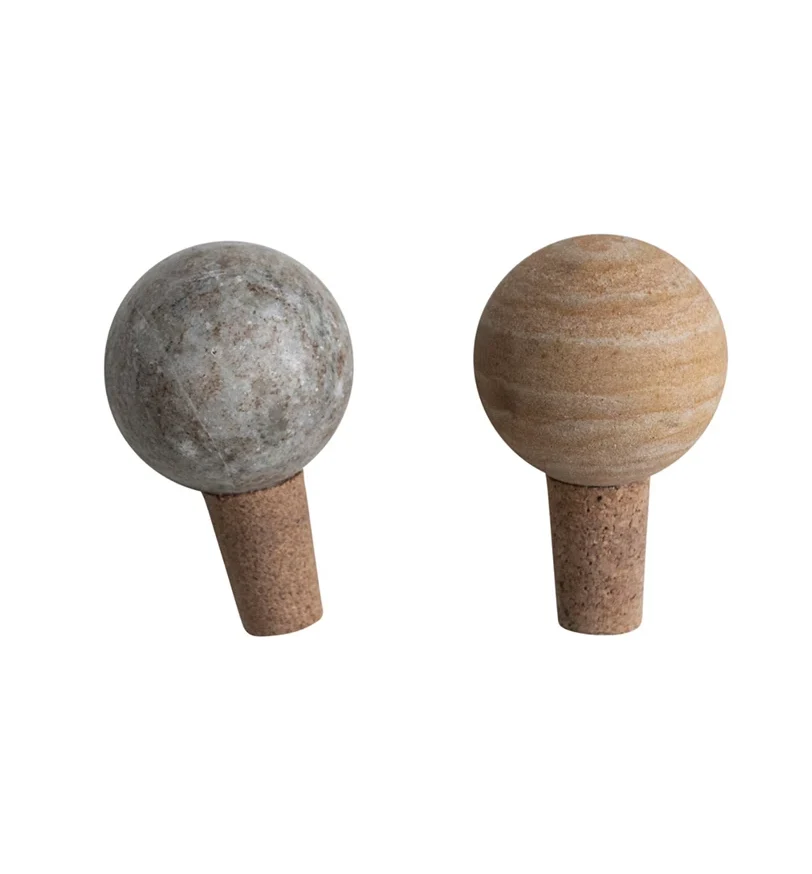 Comfortable Marble Cork Bottle Stopper Flexible