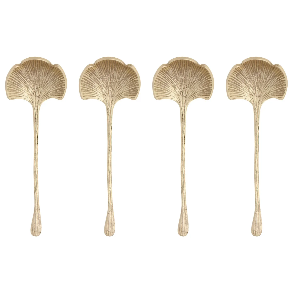 Enhanced Ginkgo Spoons Set of 4 High-Quality
