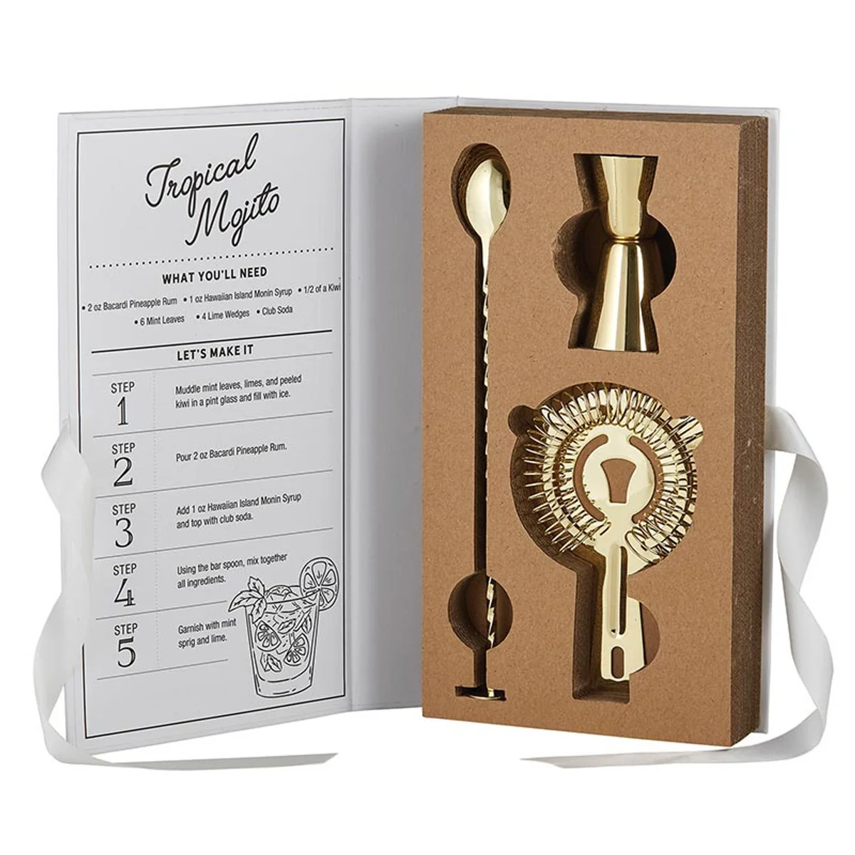 Exceptional Gold Barware Book Box Havana Good Time Fast