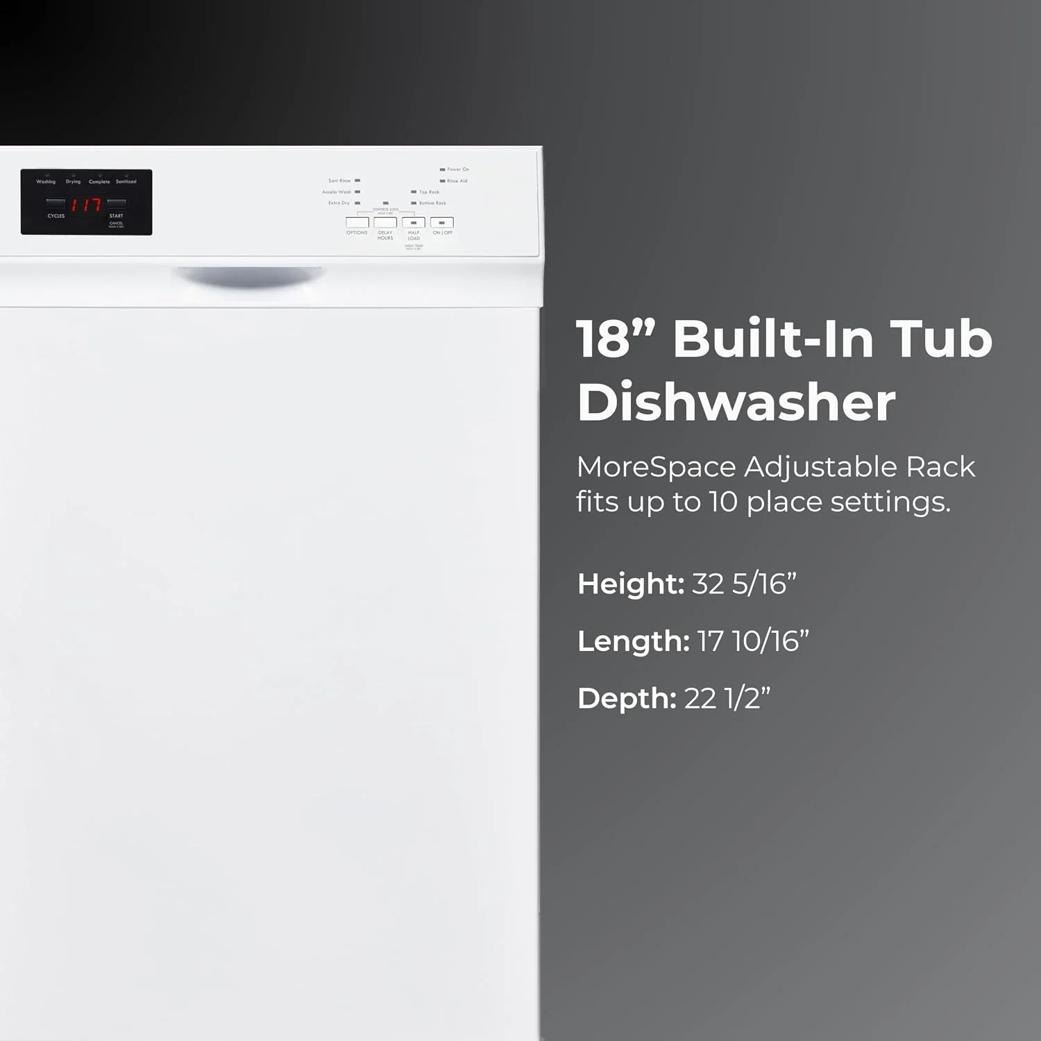 Carefully Designed Kenmore 18 Compact Built-In Dishwasher – White Reusable