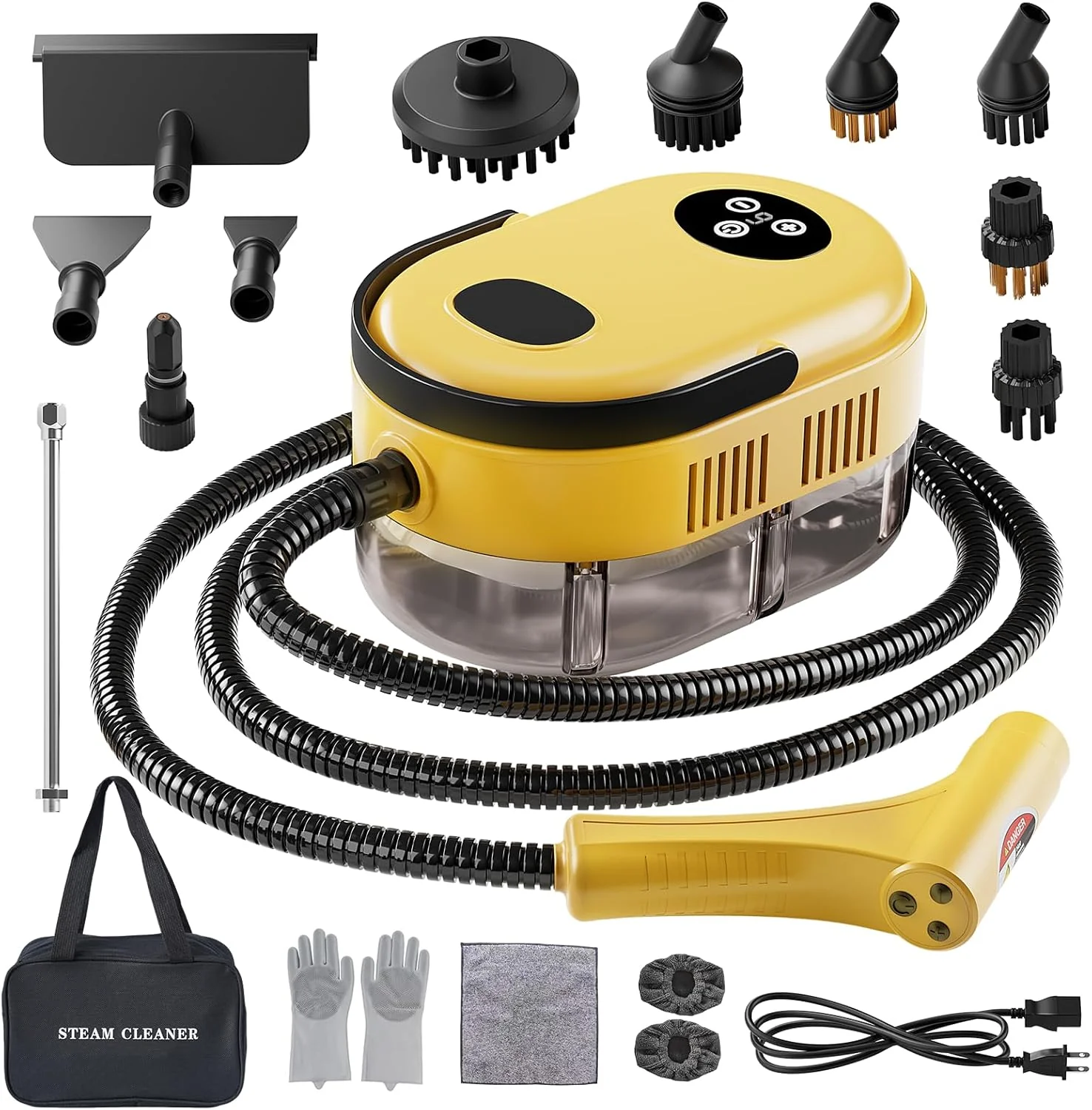 Expertly Made Handheld Steam Cleaner – 10-Second Fast Heating 15-in-1 High Pressure Steamer for Kitchen Grout Tile Floor Couch Car Breathable