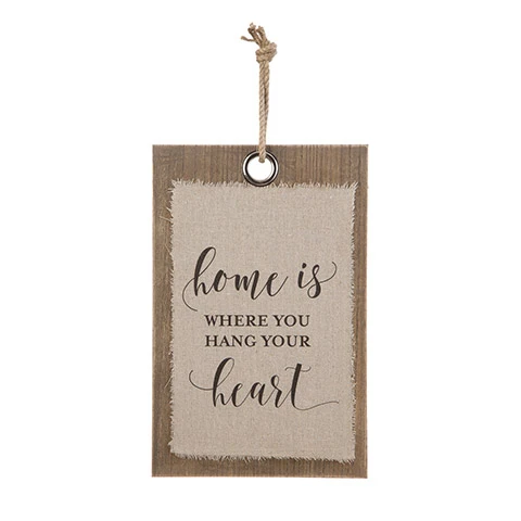World-Class Home is Where You Hang Your Heart Wall Sign Detailed