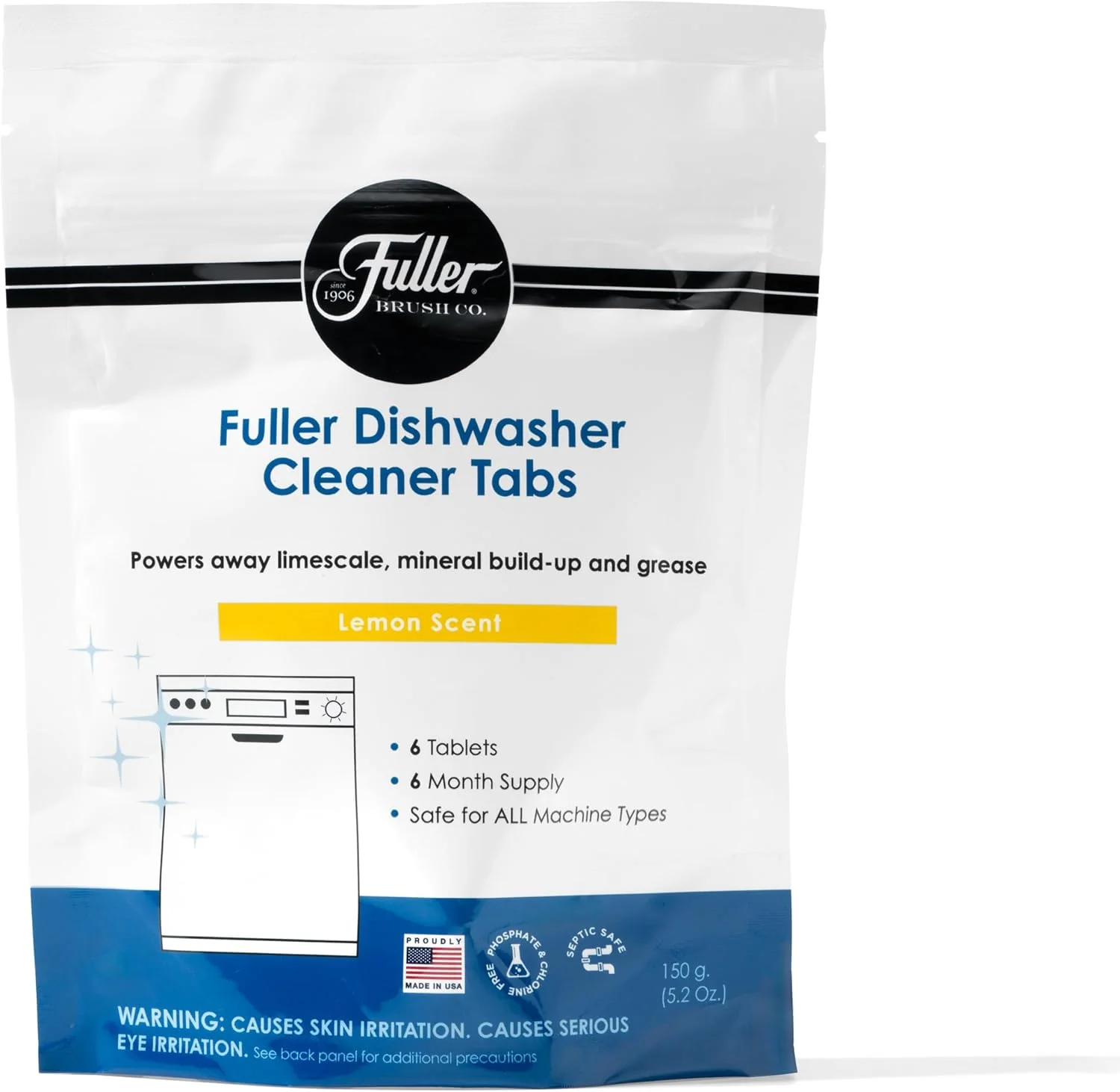 Traditional Fuller Dishwasher Cleaner Tabs – Lemon Scent 2 Smooth