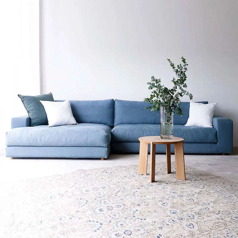 Minimalist Hansen L Shape Fabric Sofa LHC – Dover 332cm Powerful