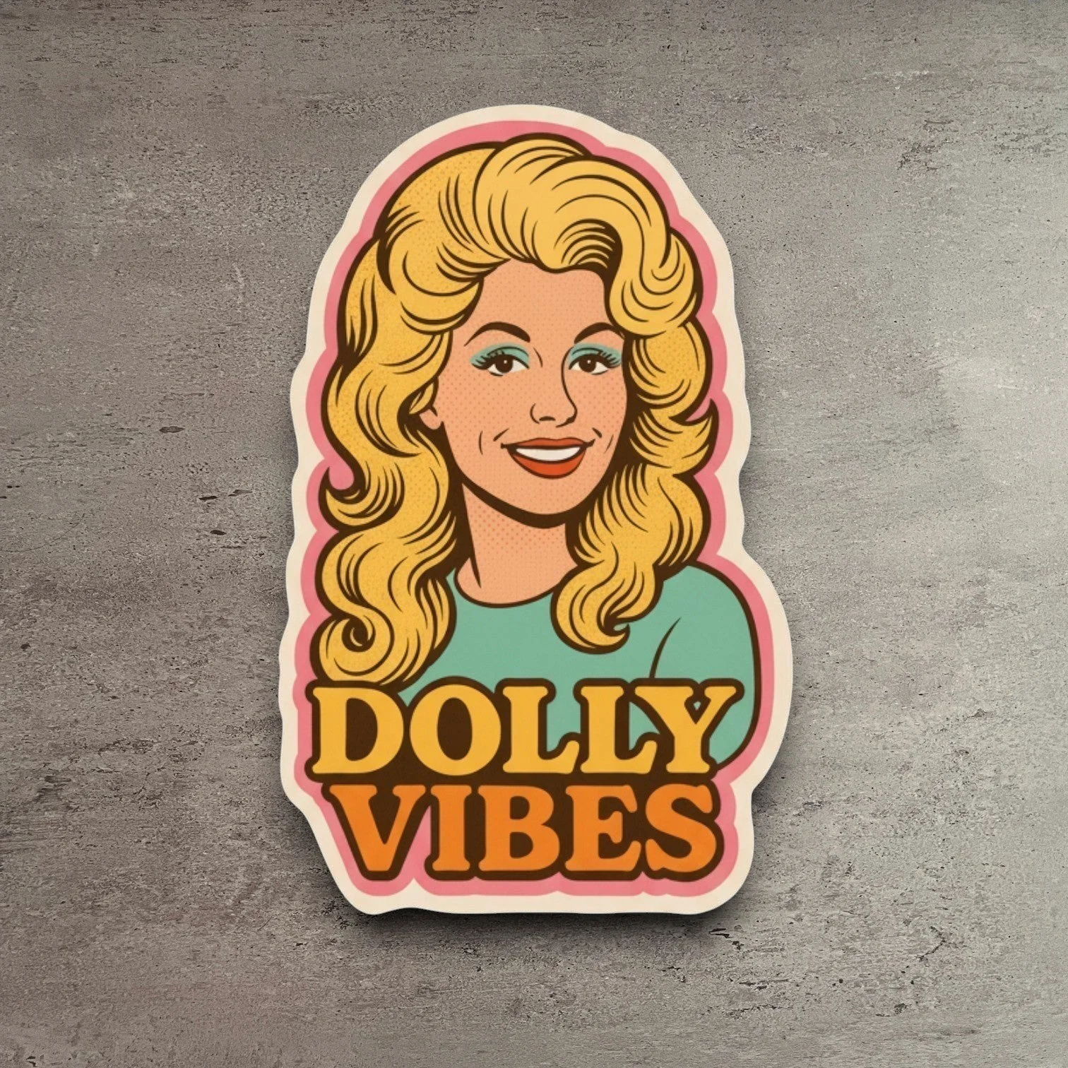 Modern Dolly Vibes Sticker Dolly Parton Sustainable