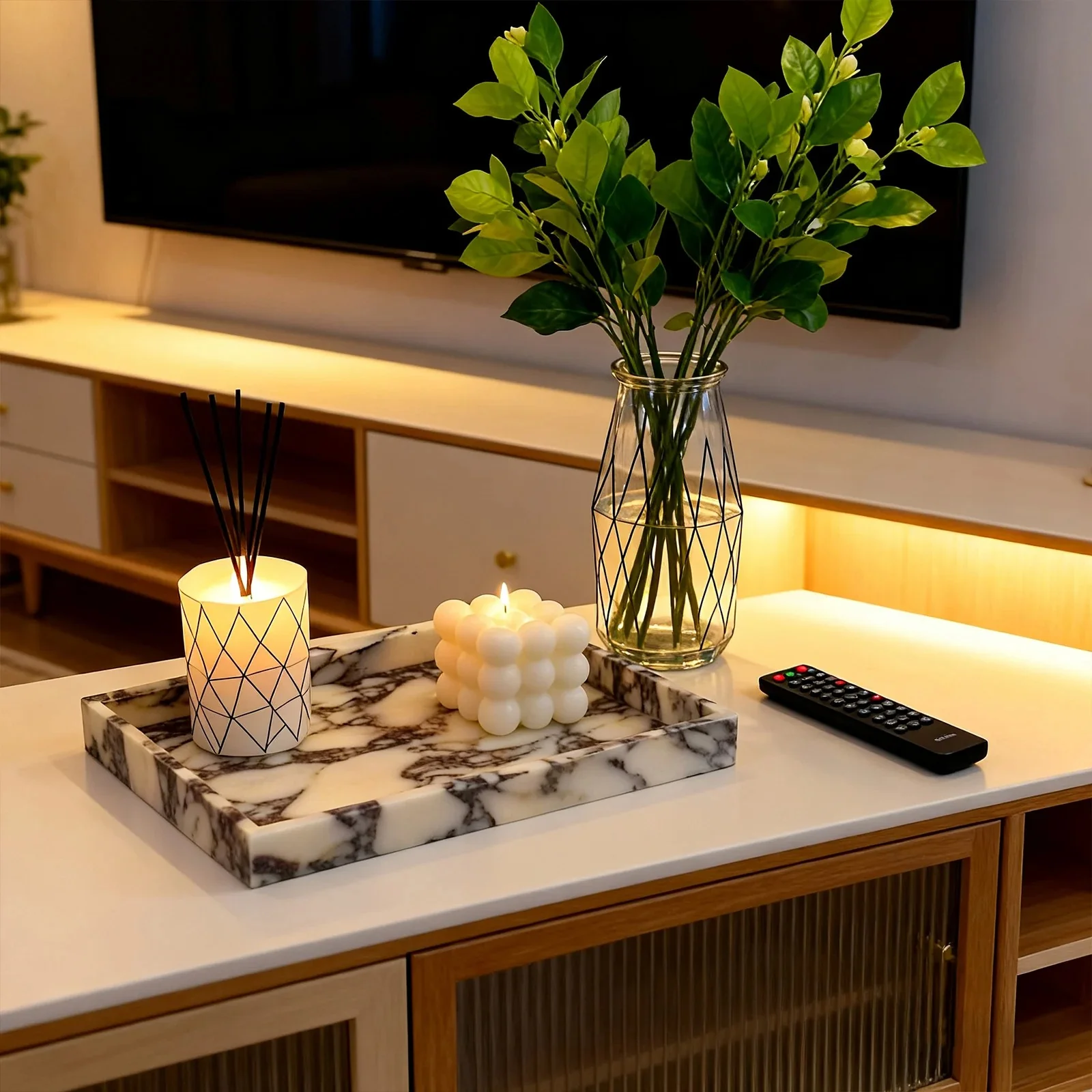 Recyclable Calacatta V Marble Tray First-Class