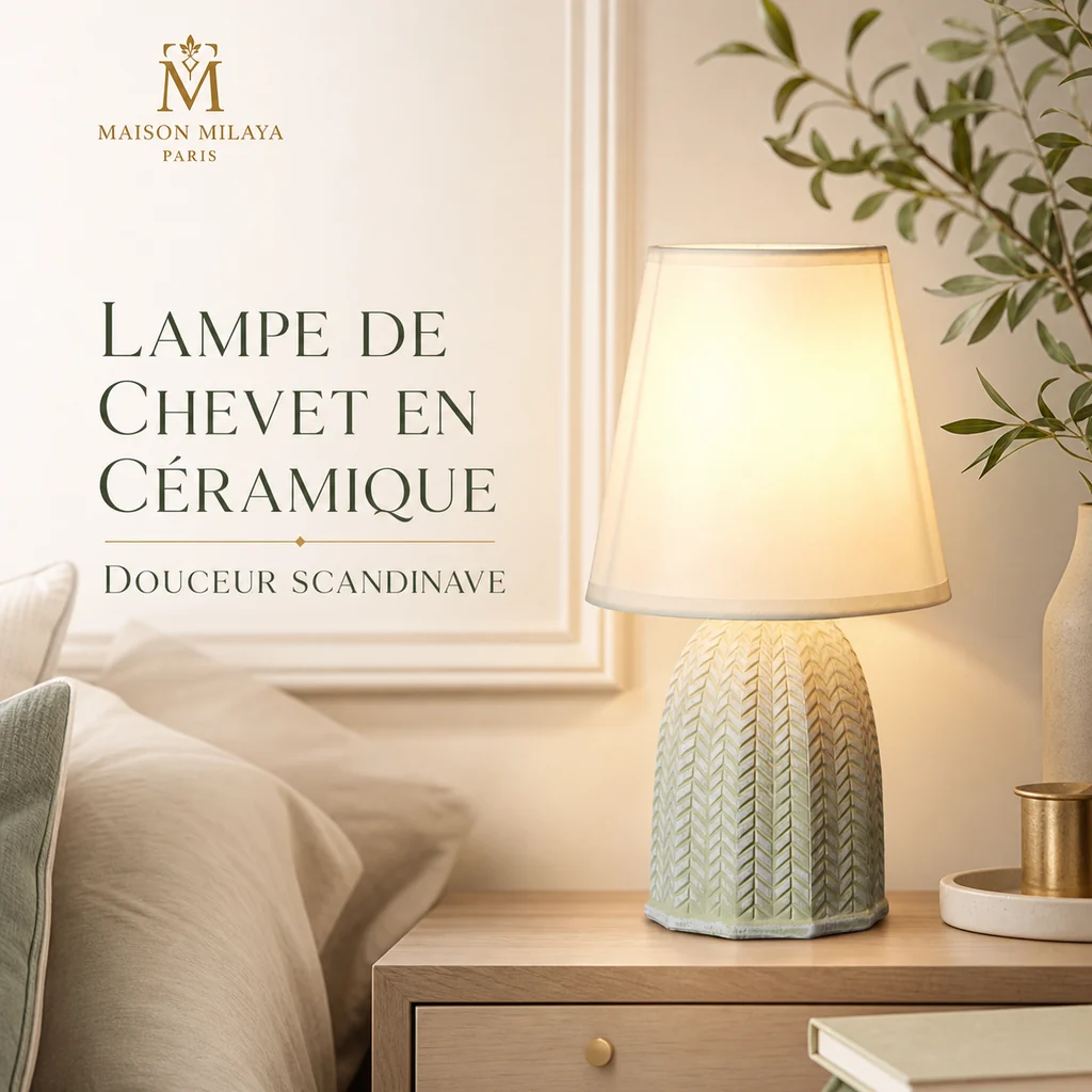 Classic Lampe de Chevet en Céramique Scandinave – Maison Milaya Stylish