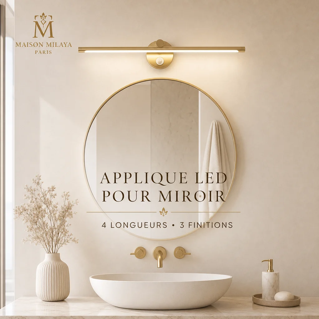 Classic Applique LED pour Miroir à Détecteur – Maison Milaya Breathable