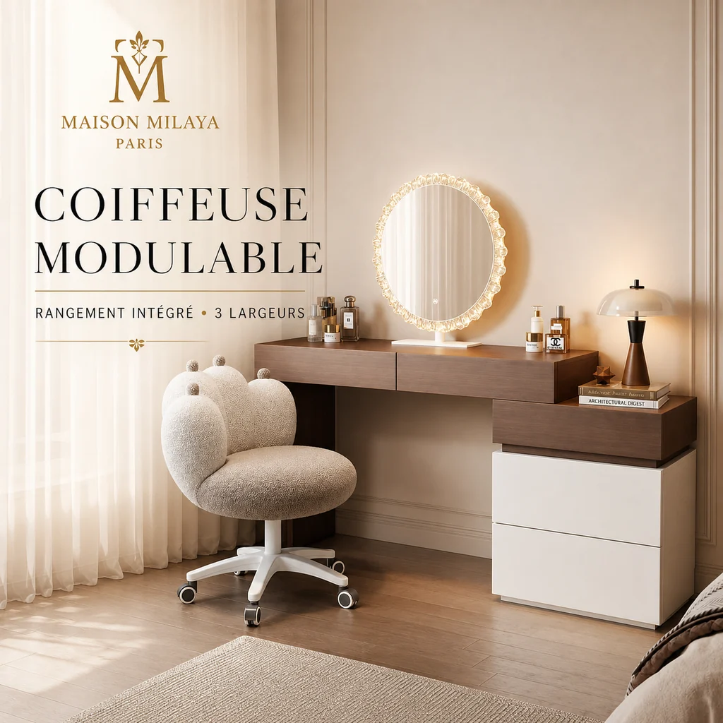 Quality Coiffeuse Modulable avec Rangement – Maison Milaya Durable
