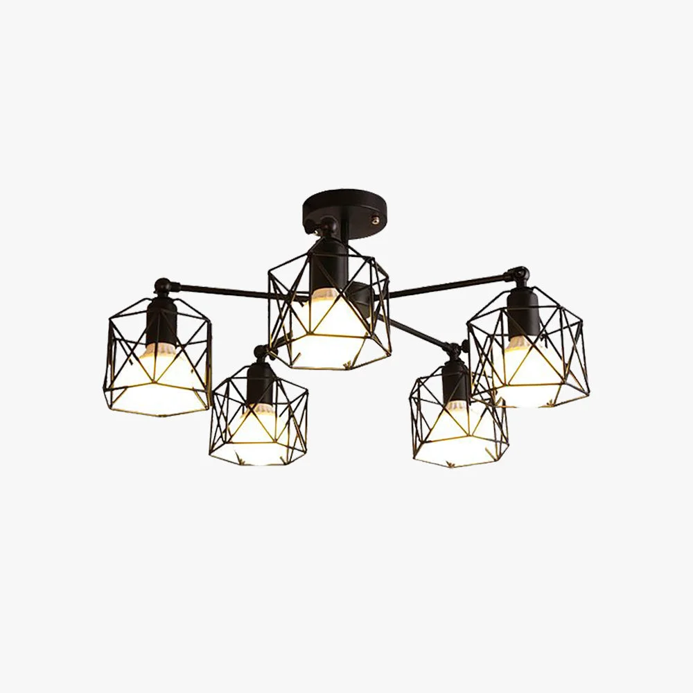 Enhanced Herbert Deckenleuchte Schwarz 3 5-flammig Stylish