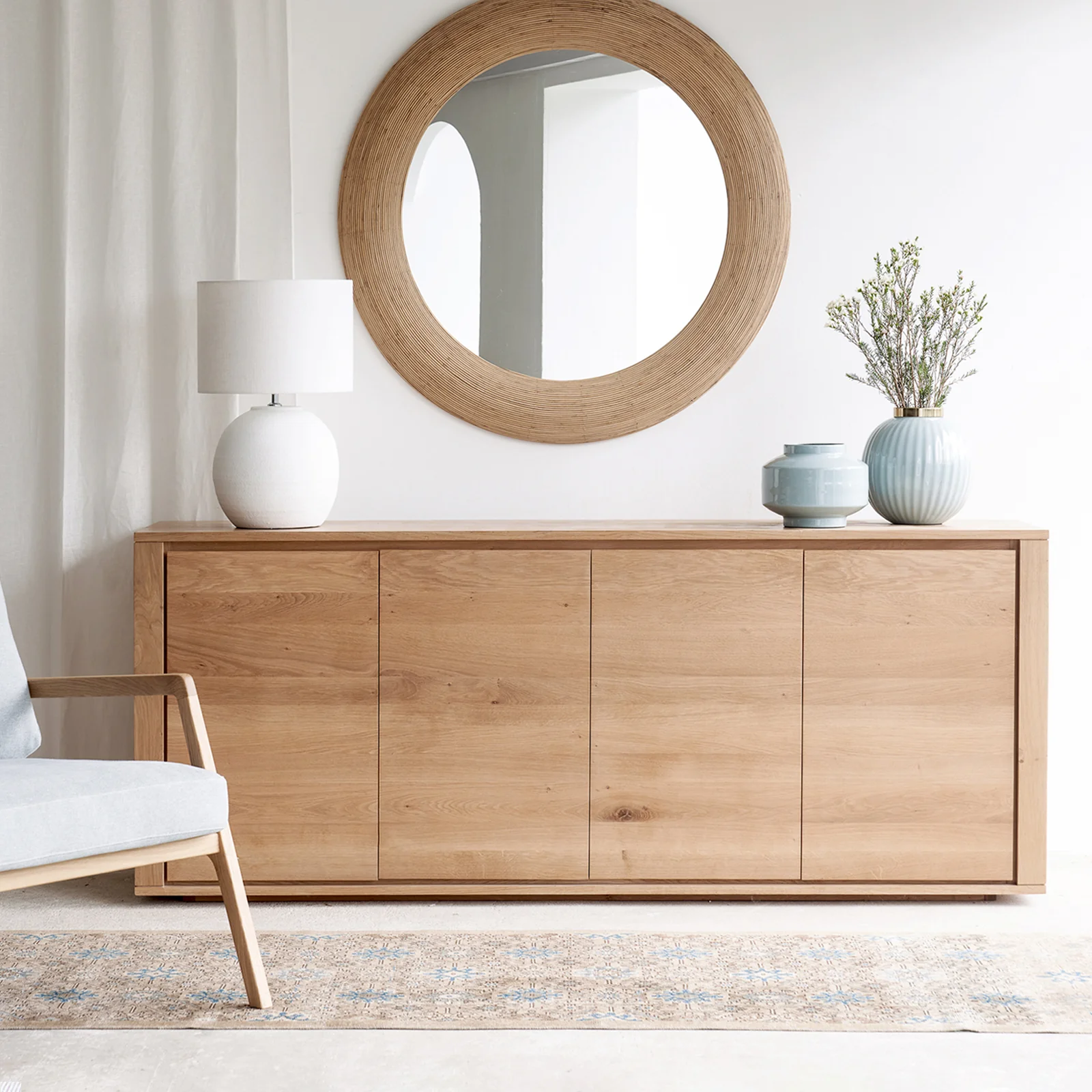 Expertly Made Shadow Sideboard Oak 203cm Durable