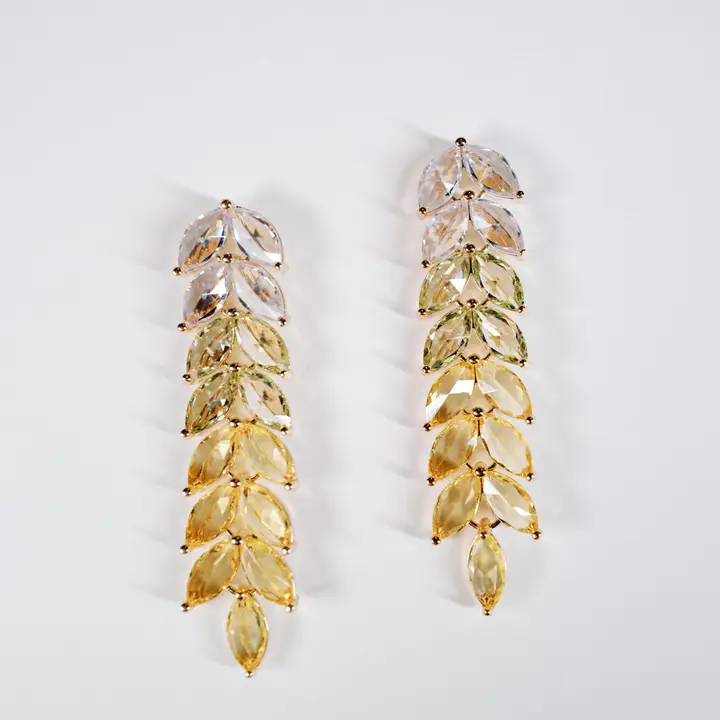 Flexible Canary Yellow Statement Earrings Artisan