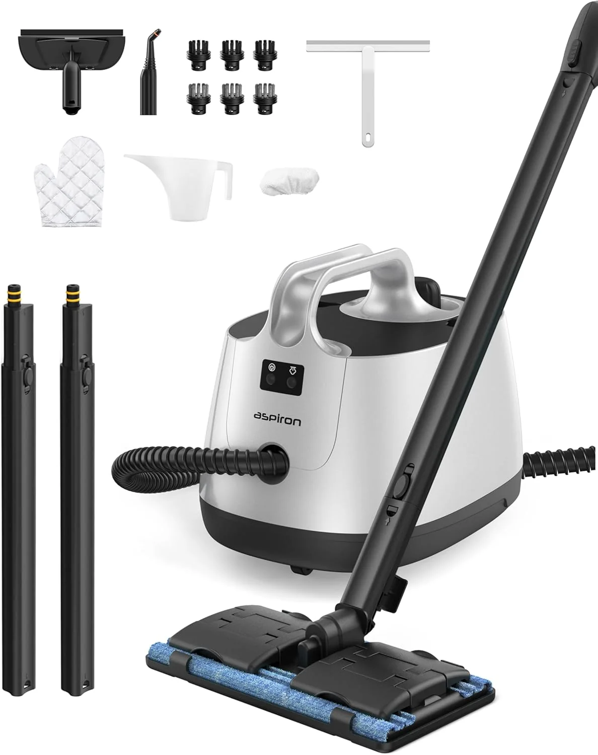 Minimalist Steam Cleaner 293°F 58 PSI Powerful Multipurpose Handheld Steam Mop for Home Use 21 Attachments 50Oz Capacity Heavy Duty Steamer for Carpets Dependable