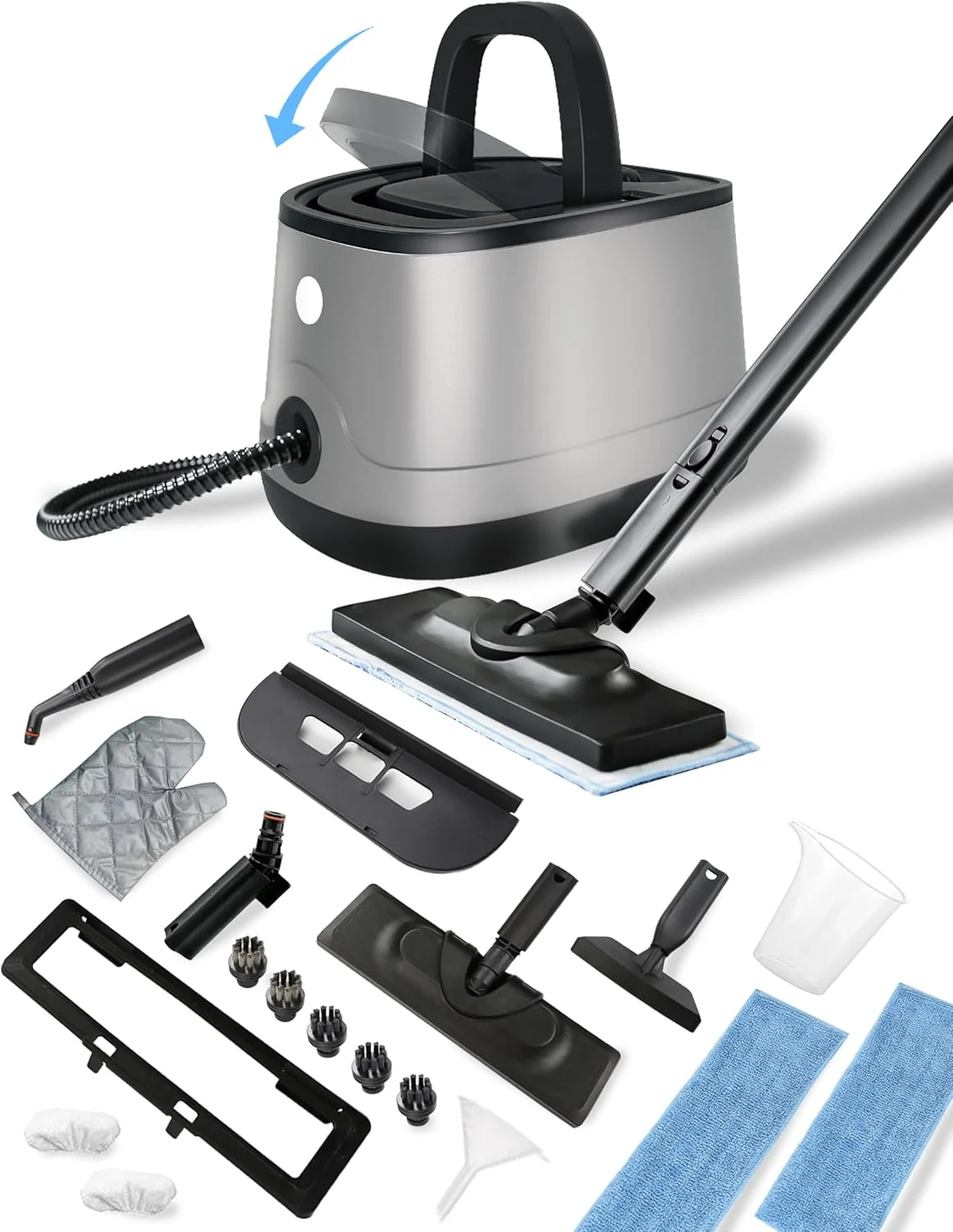 Prestigious Steam Cleaner for Home Xyloset Powerful Multipurpose Portable Steamer for Floors Cars Tiles Home Use 5 Mins Quick Heating 1.5L Capacity 20 Acc Durable