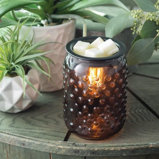 Green Smoky Mid Century Vintage Bulb Illumination Fragrance Warmer Sustainable