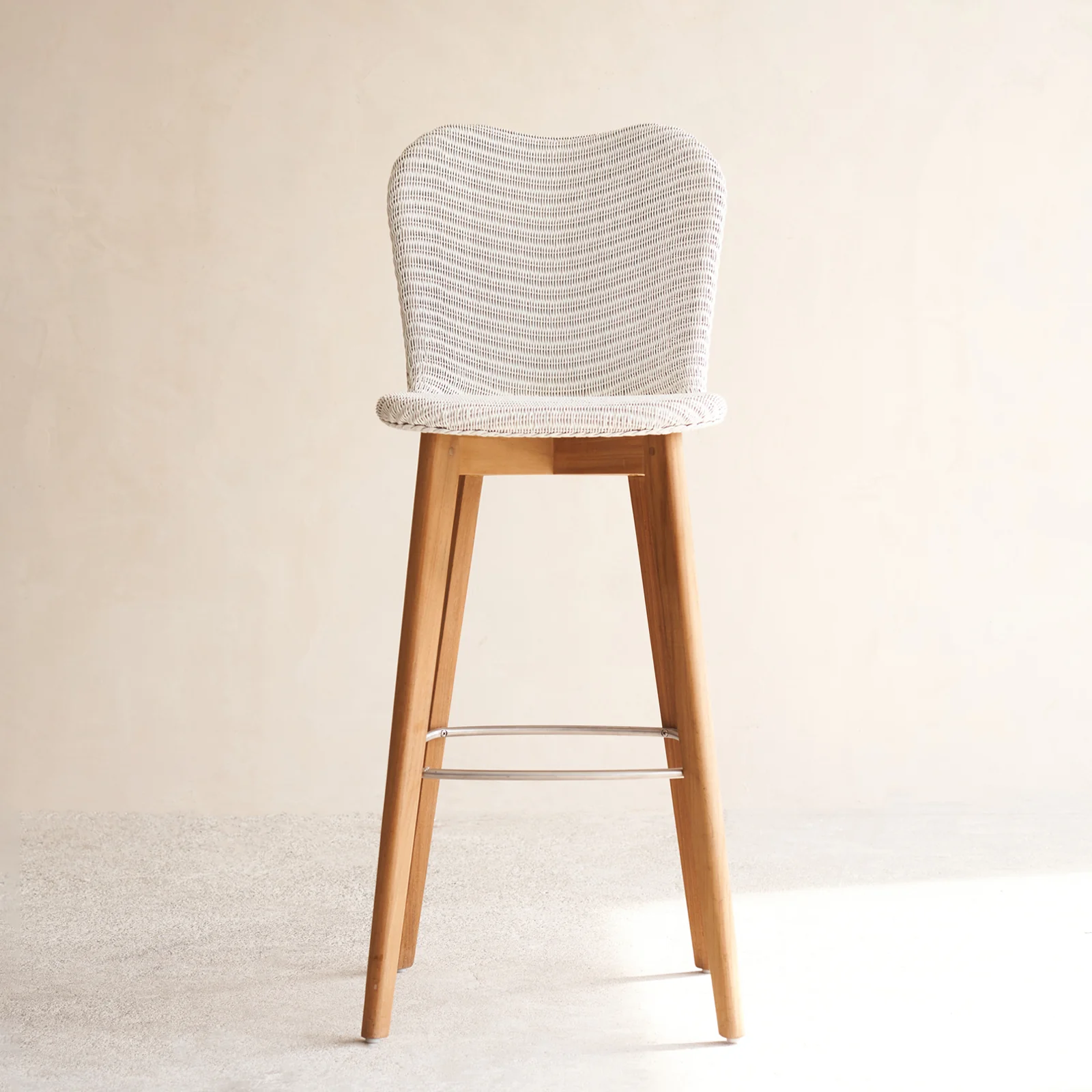 Certified Lily Counter Stool Teak Frame – Pure White Efficient