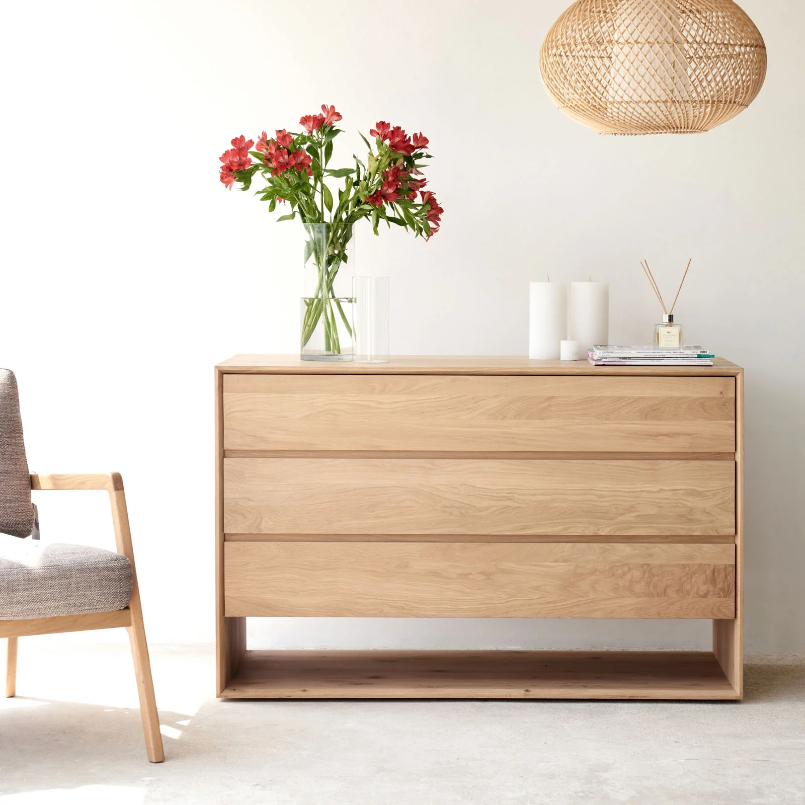 Outstanding Nordic Chest of Drawers Oak 130cm Sophisticated