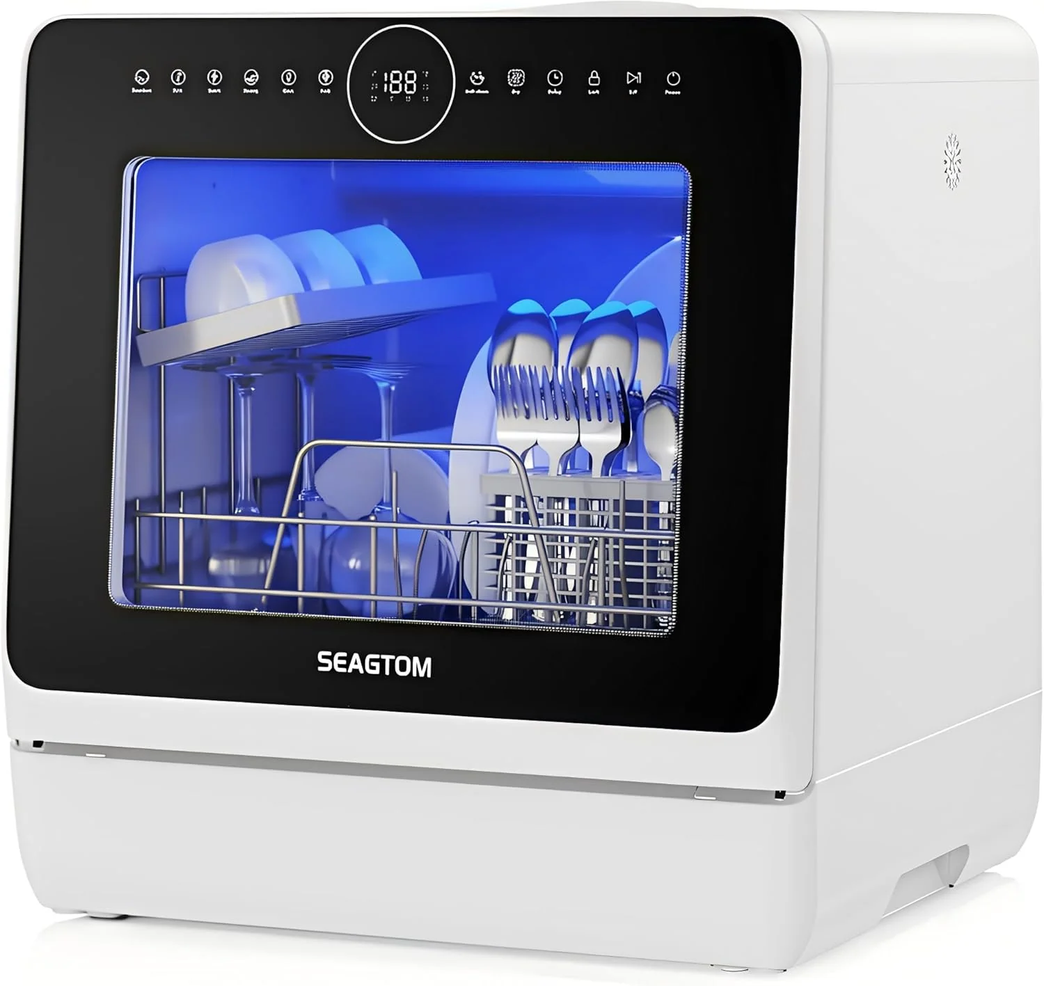 Versatile Countertop Mini Portable Dishwasher Tabletop Small Dishwasher with 5L Built-in Water Tank No HookupNeeded Durable