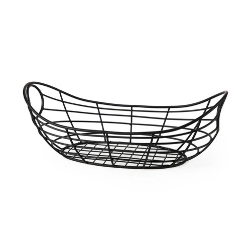 Healthy Mateo 22.0L x 12.0W x 7.9H Black Metal Basket Functional