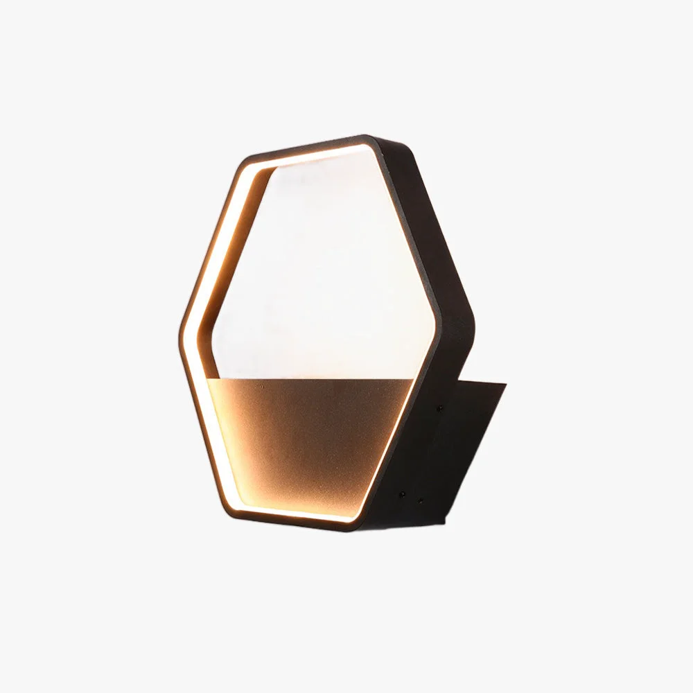 Exclusive Orr Sechseckig Solar Wandleuchte für den Außenbereich 48 65 85CM Lang Smooth