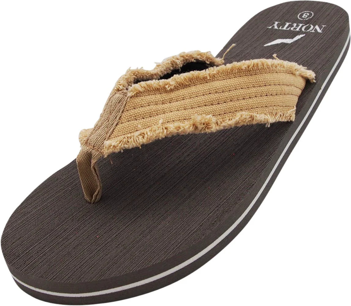 Fine NORTY Men’s Lightweight Canvas Sandal – 40572 – Tan Authentic