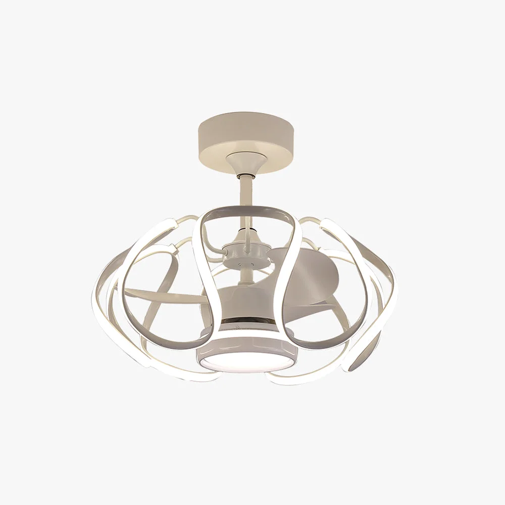 Luxury Lacey Deckenventilator mit Beleuchtung Weiß Kaffee ∅60CM Carefully Designed