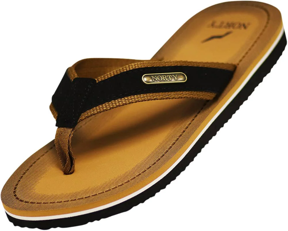 Verified Norty Men’s Sandals for Beach Casual Outdoor Indoor Flip Organic