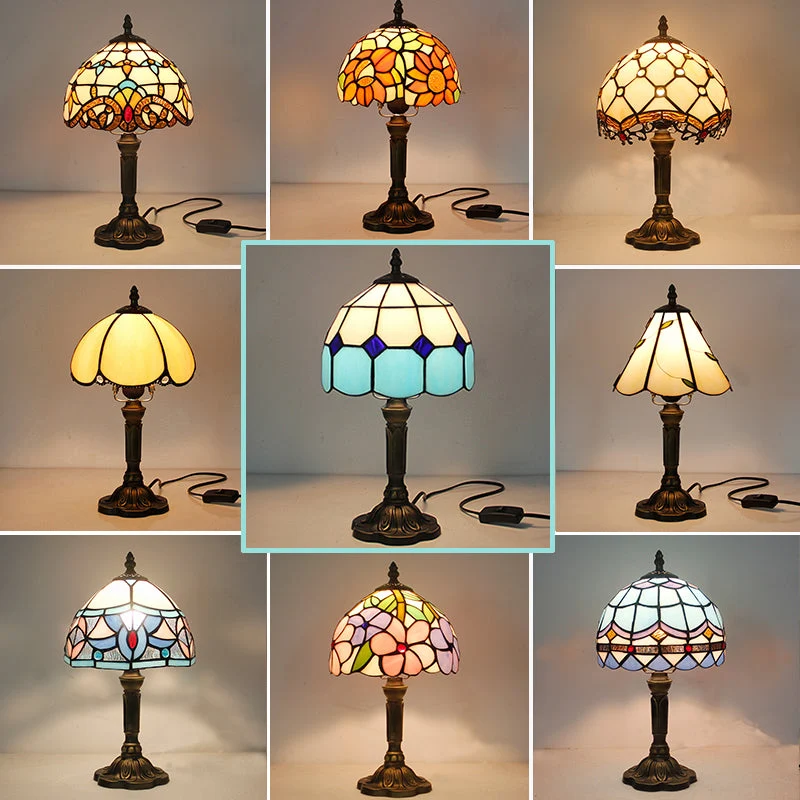 Official Tiffany-Style Stained Glass Table Lamp Enhanced