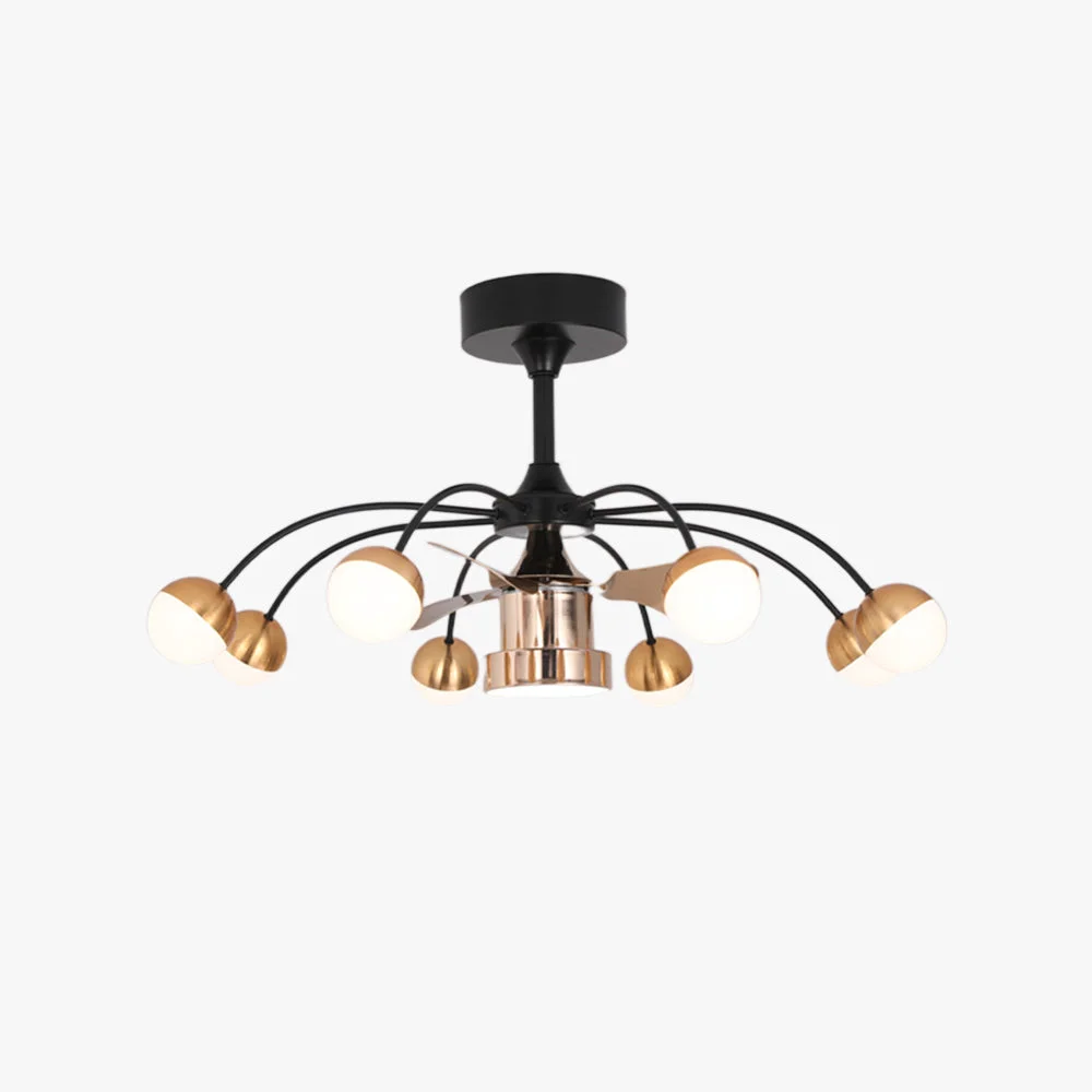 Long-Lasting Valentina Deckenventilator mit Beleuchtung Aluminium Metall 8-flammig ∅93CM Reliable