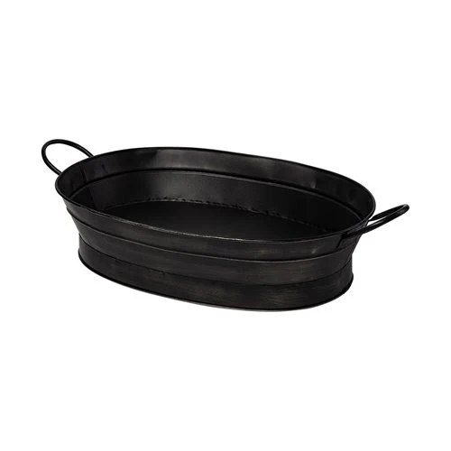 Superior Reno 20L x 14W Black Metal Vintage Inspired Basket Sustainable
