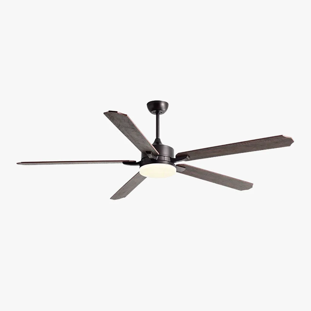 Crafted Haydn Deckenventilator mit Beleuchtung Schwarz 6-Blatt ∅152 193CM Soft