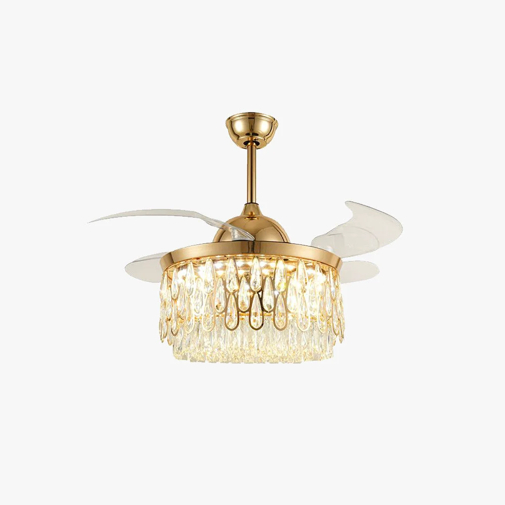Luxury Kirsty Deckenventilator mit Beleuchtung Kristall ∅107CM Contemporary