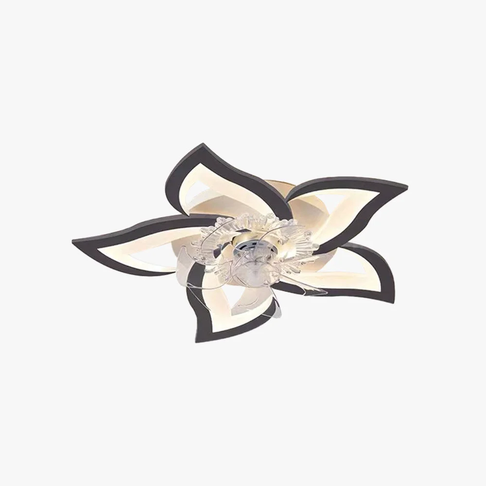 Recyclable Hana Deckenventilator mit Beleuchtung Blume 2 Farben ∅65CM Breathable