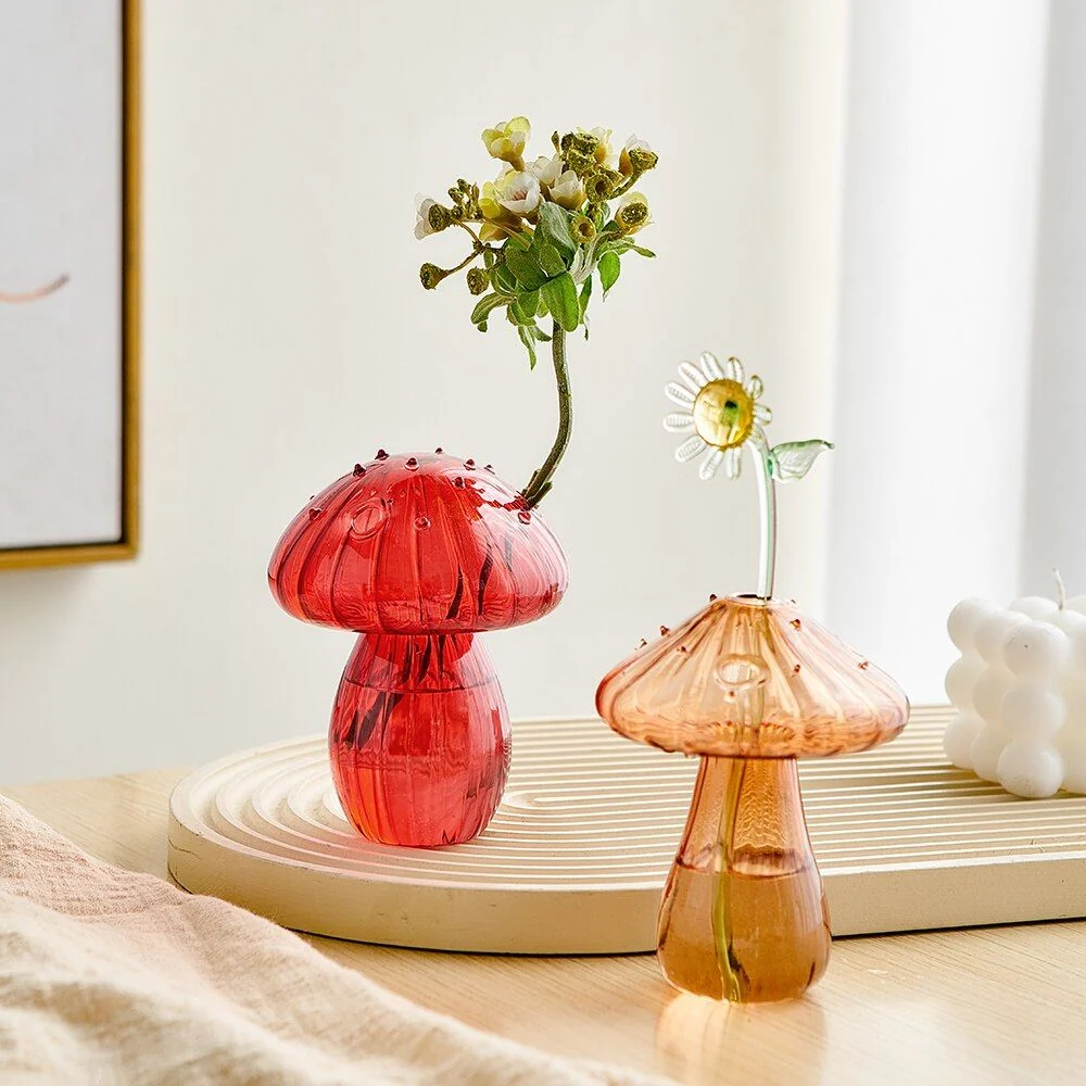 Premium Lucid Mushroom Glass Sculpture Effective