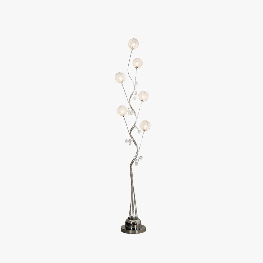 Efficient Bella Rote Stehleuchte mit Blumenverzweigung 3-flammig 140CM Lang Elegant