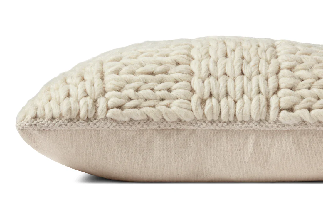 Elegant Avery Natural Down Pillow by Magnolia Home by Joanna Gaines x Loloi Long-Lasting