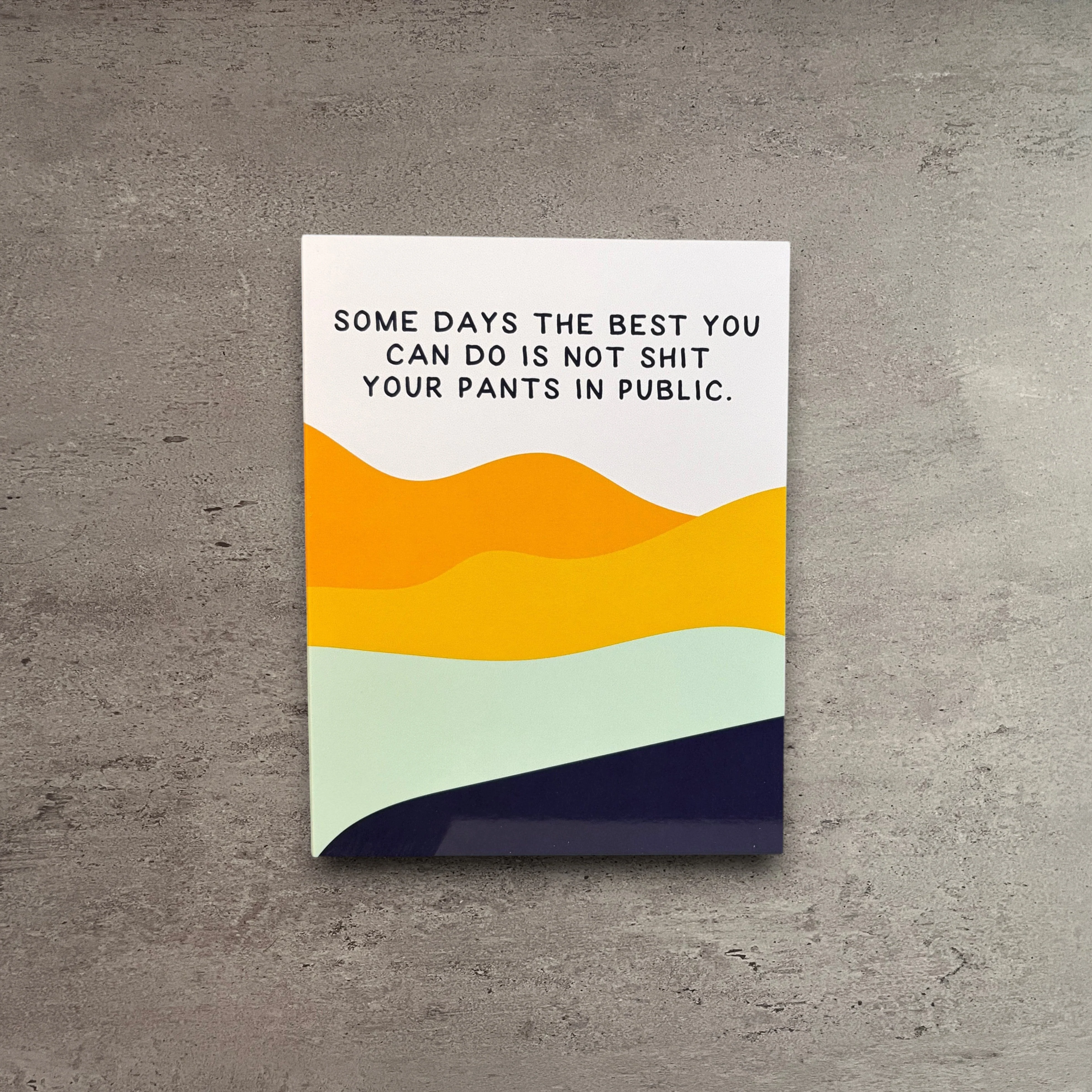 High-End Shit Pants in Public Greeting Card Optimized