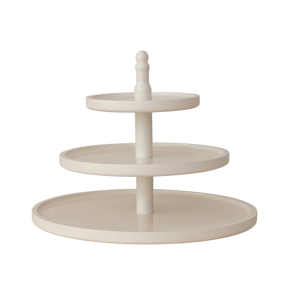 Elegant White Lacquered 3-Tier Tray Sustainable