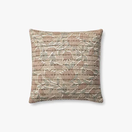 Outstanding Floral Pillow Taupe Rose Eco-Friendly