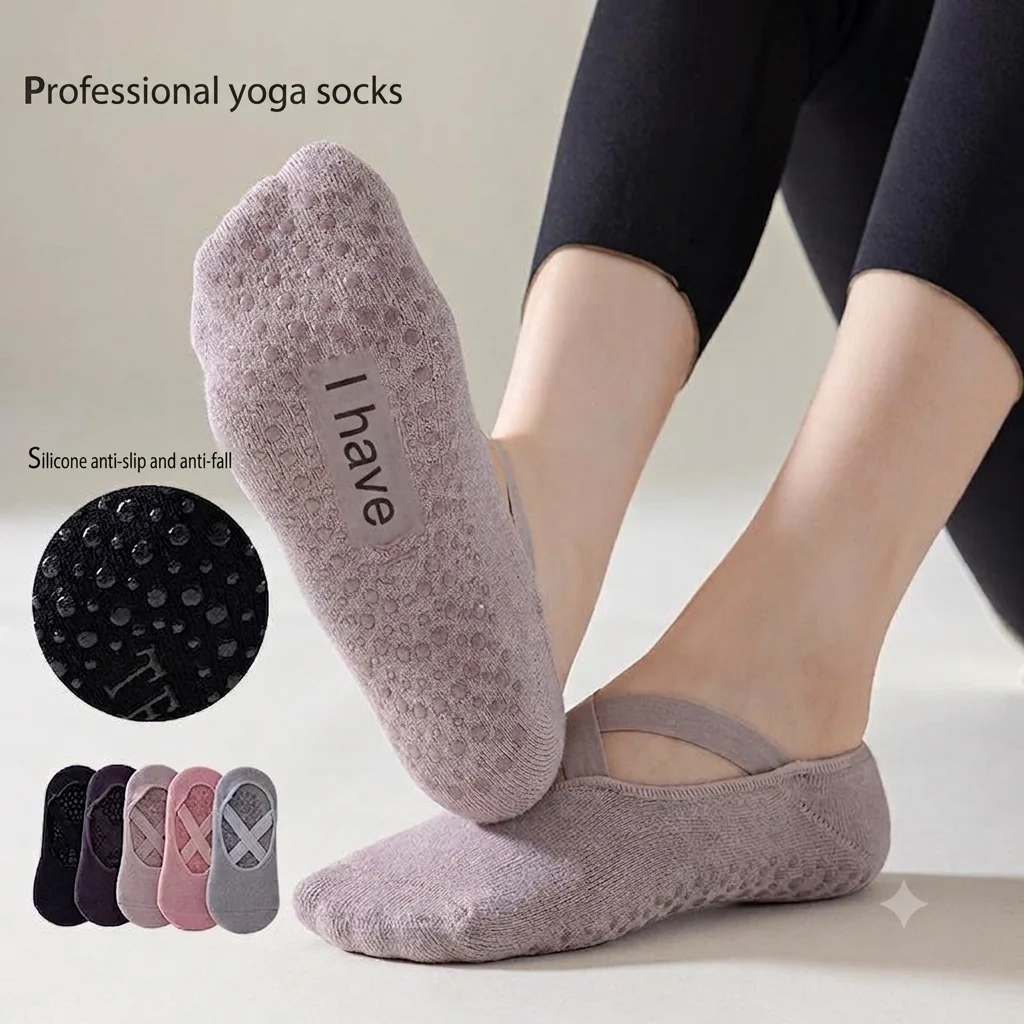 Safe Anti-Slip Yoga Pilates Socks – Women’s Non-Slip Grip Socks Artisan