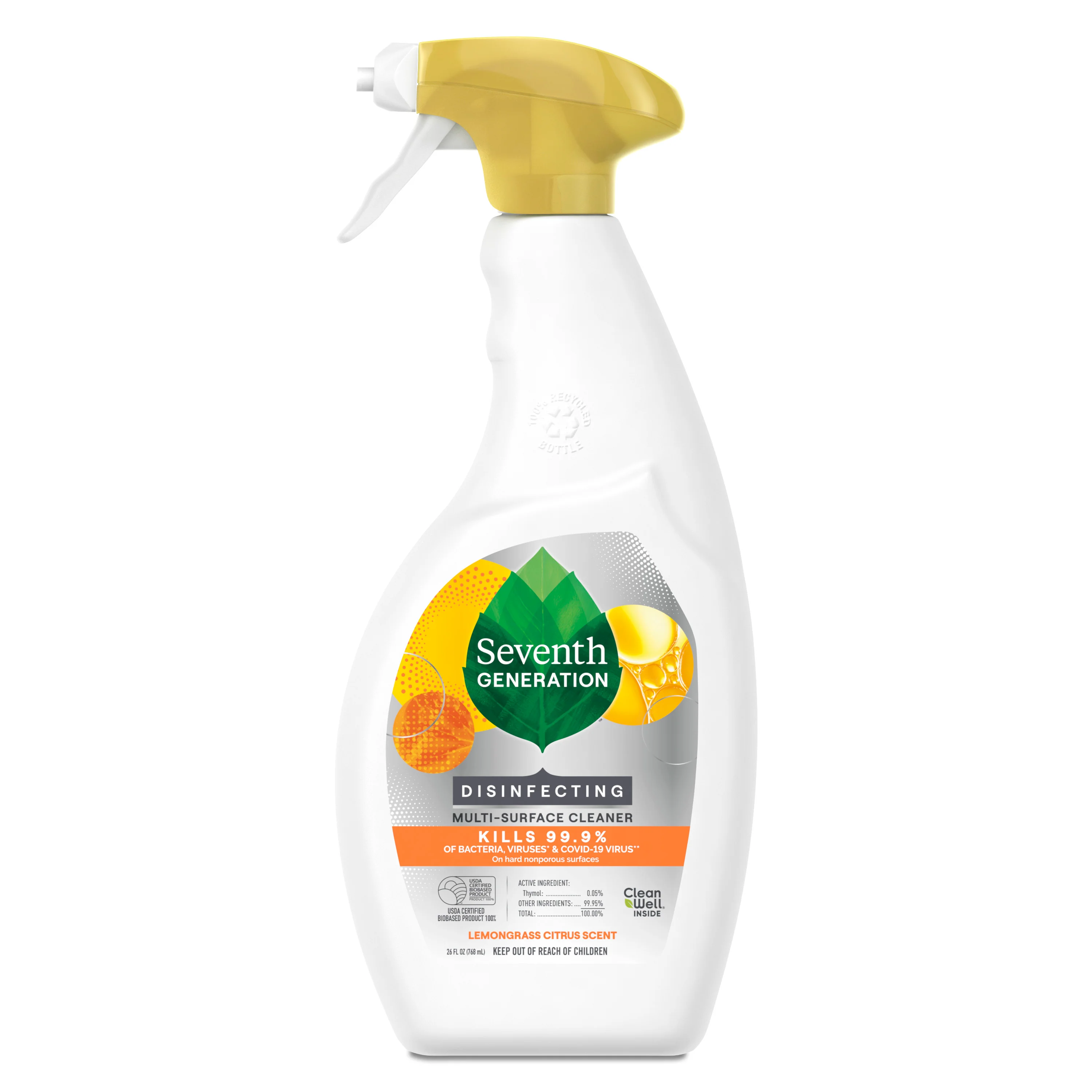 Expertly Made Seventh Generation Multi-Surface Disinfectant Cleaning Spray Sustainable