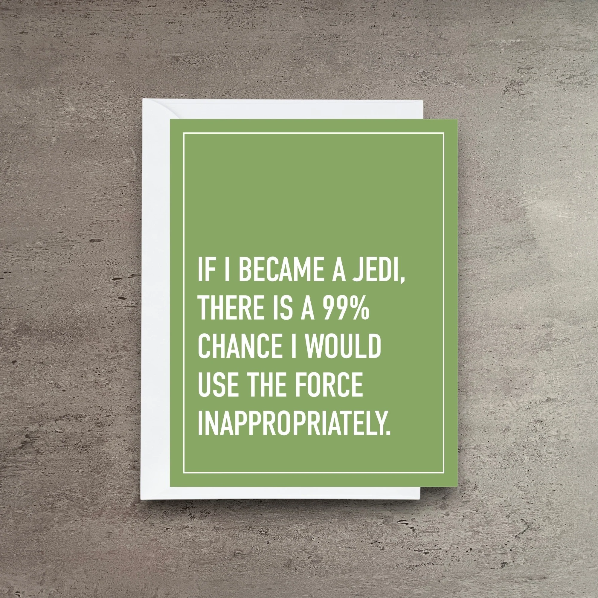 Secure If I Became a Jedi Greeting Card Soft