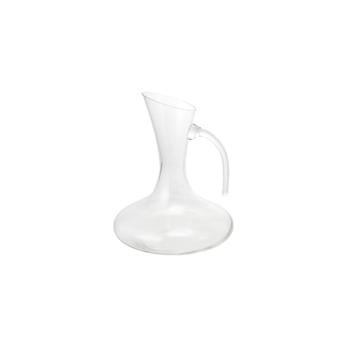 Natural 2-quart Glass Wine Decanter with Handle Sophisticated