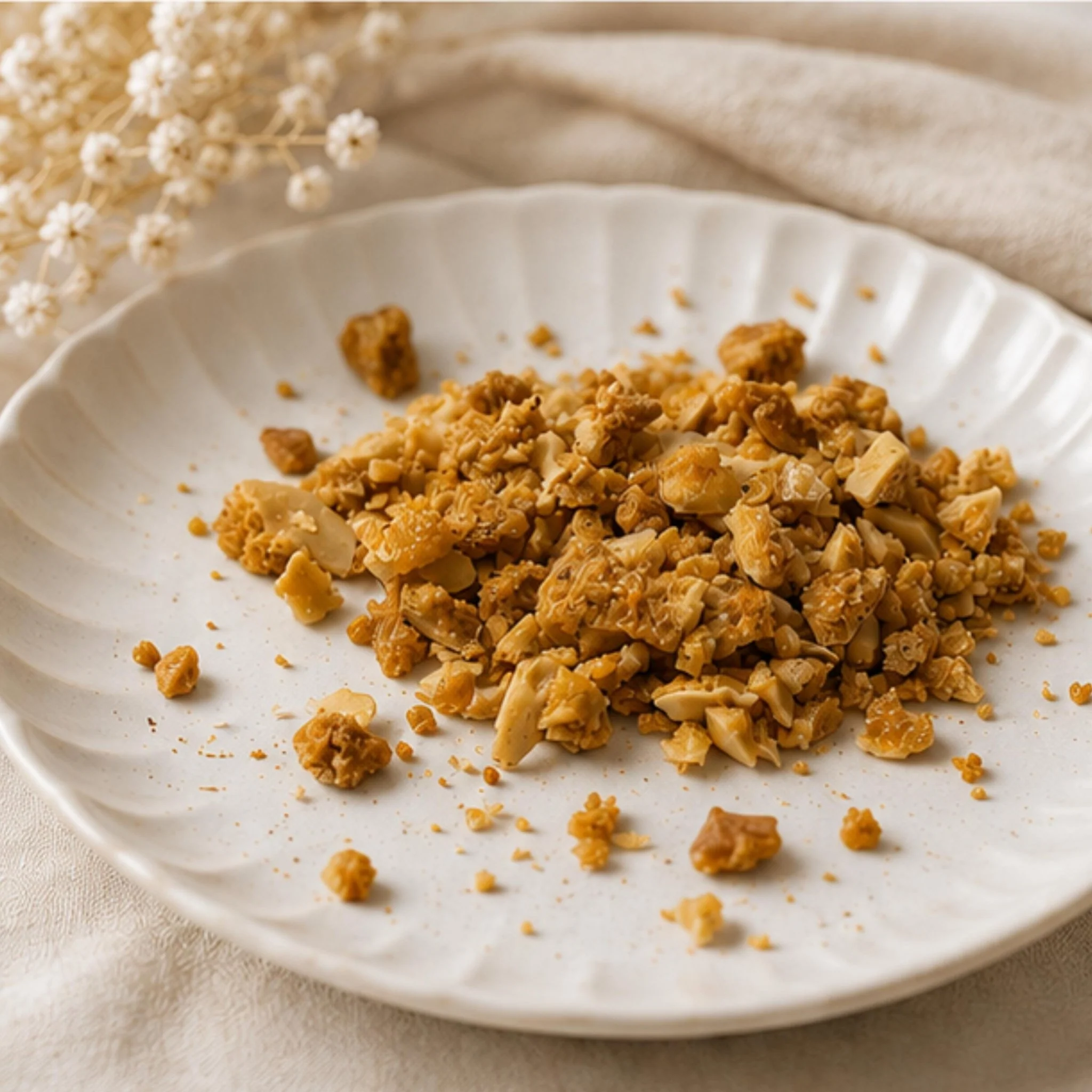 Carefully Designed Honeycomb Garnish Dessert Topping Sponge Toffee Crumble Caramelized Seafoam Gourmet Dessert Sprinkles Authentic