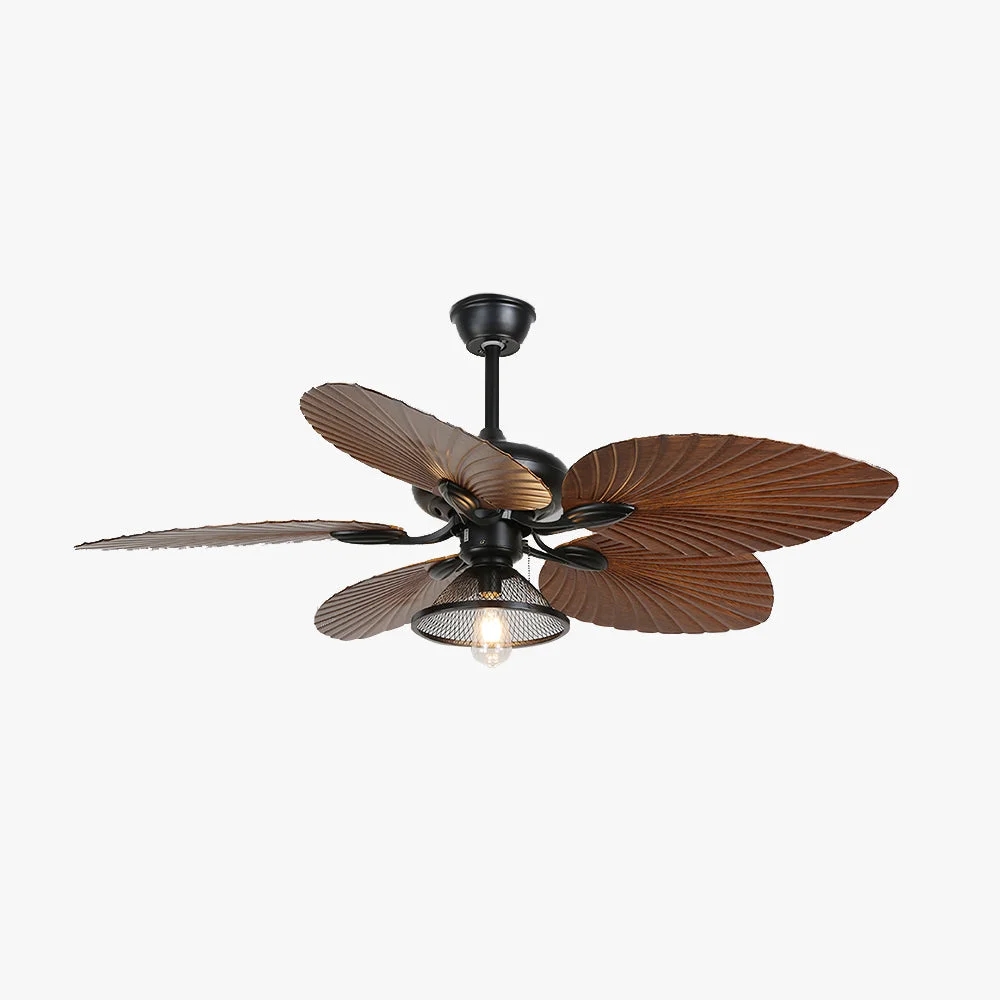 Eco-Friendly Ross 5-Blatt-Deckenventilator mit Beleuchtung w Laterne 1 3 5 -flammig ∅132CM Detailed