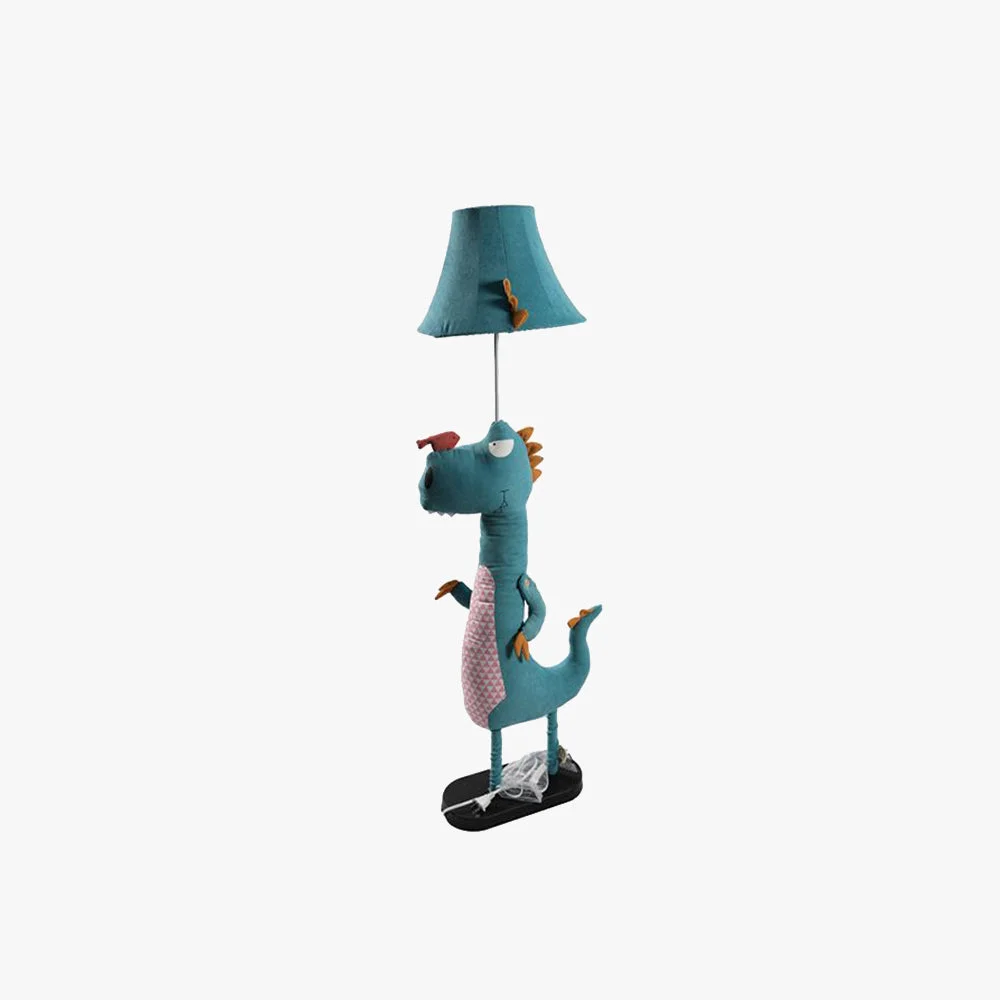 Dependable Minori Stehleuchte in Blaue Dinosaurier-Form Metall 130CM Lang Fast